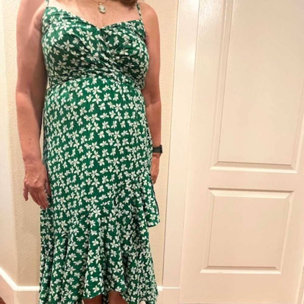Summery Green Floral Dress